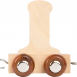 Leseni vagonček s črko I za vlakovno progo small foot